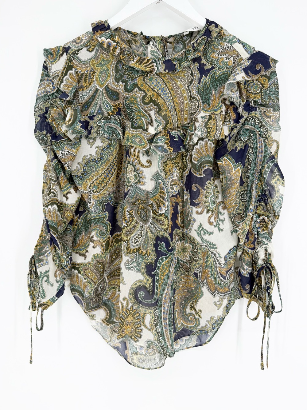 Veronica Beard Howell Paisley Silk Blouse Shirt
